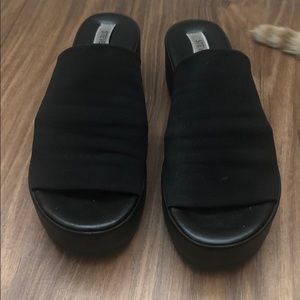 Platform Steve Madden Black Sandal Flatform Slinky